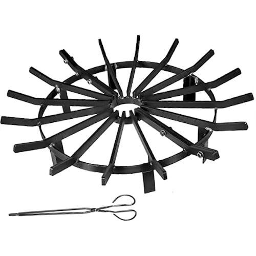 VBENLEM Wheel Firewood 28-Inch Diameter Fire Pit Log Grate